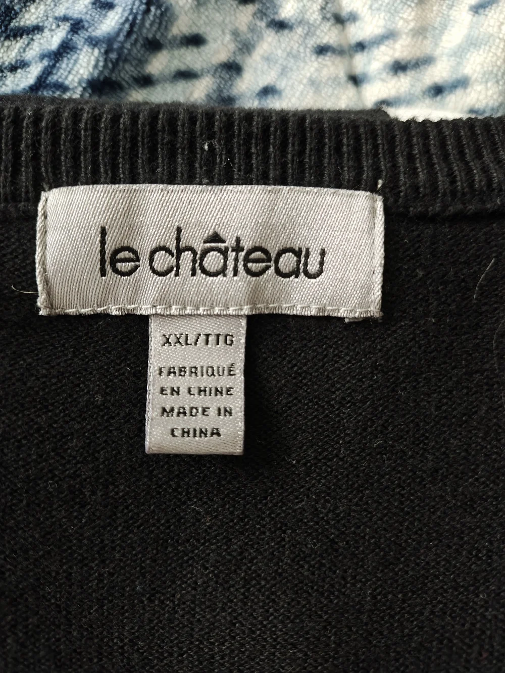 le château Black Knit Top with White Label Like New 💙 - Picture 7 of 11